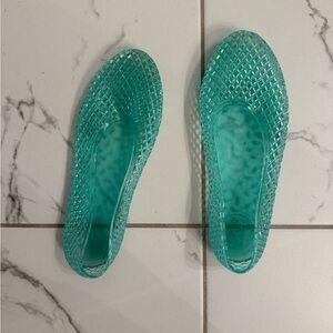 Ancient Greek Sandals Blue Flats with Textured Soles